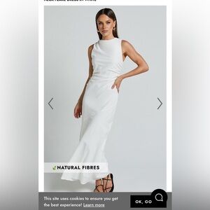 White linen showpo dress